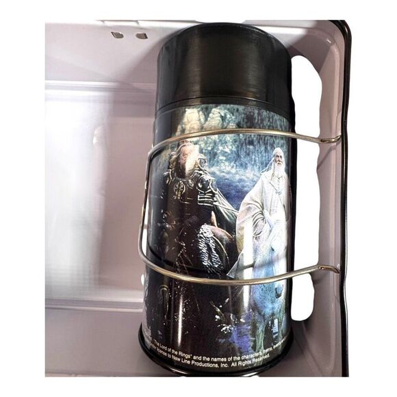 The Lord Of The Rings Return Of The King Metal Lunchbox Matching Thermos Set SEE - Picture 5 of 14